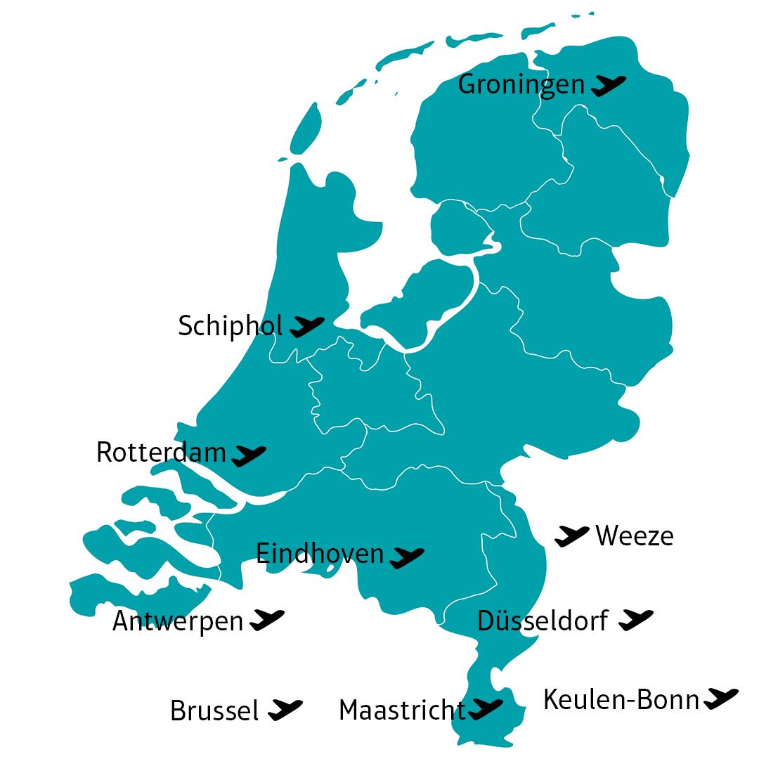 De drukte op Schiphol vermijden. Wat zijn de beste alternatieven?