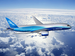 Dreamliner 787 hoog boven de wolken