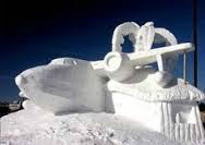 Sneeuw sculptuur