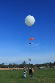 Weerballon in de lucht