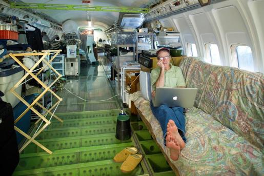 Binnenkant woning Boeing 727