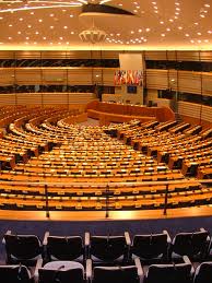 Zaal in het Europees Hof in Brussel