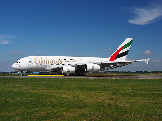 Emirates vliegtuig