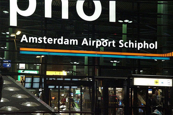 Schiphol Amsterdam Airport bord