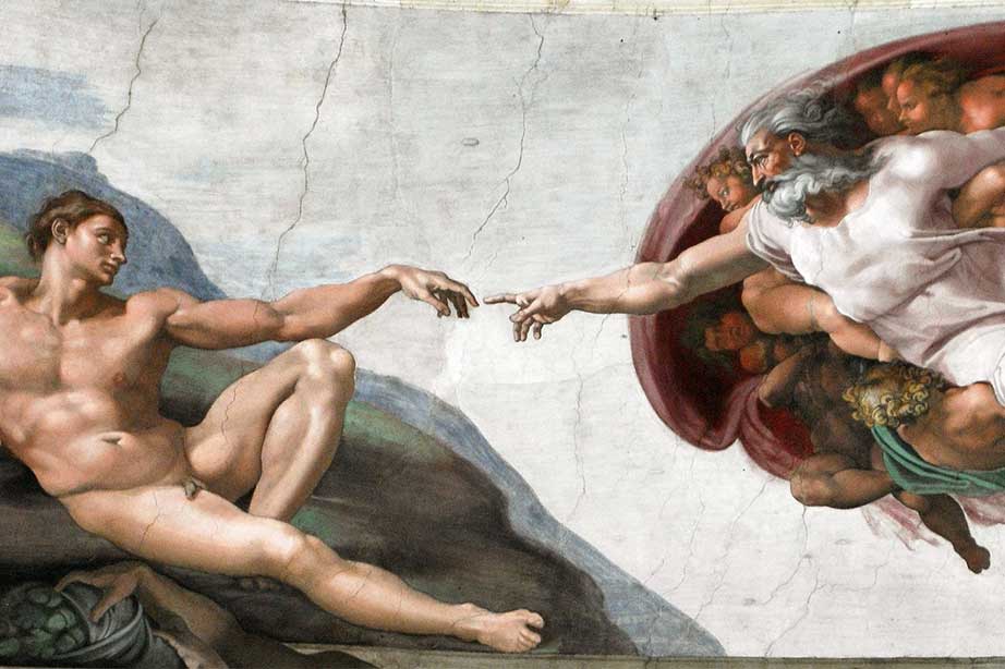 michelangelo kunstwerk in vaticaan creatie van de mens