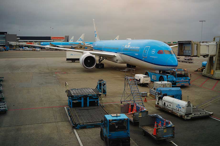 KLM vliegtuig op Schiphol
