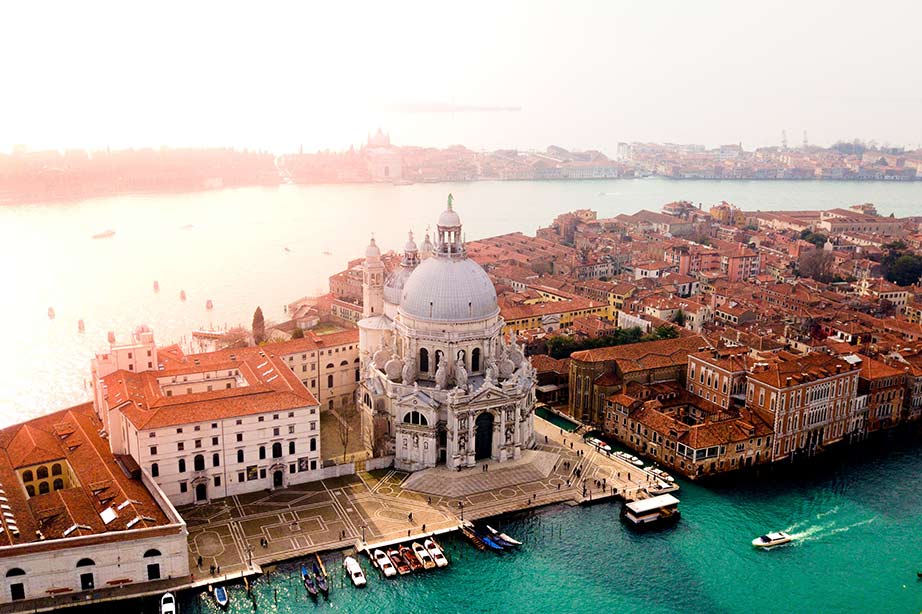 Uitzicht op Venetie in Italie