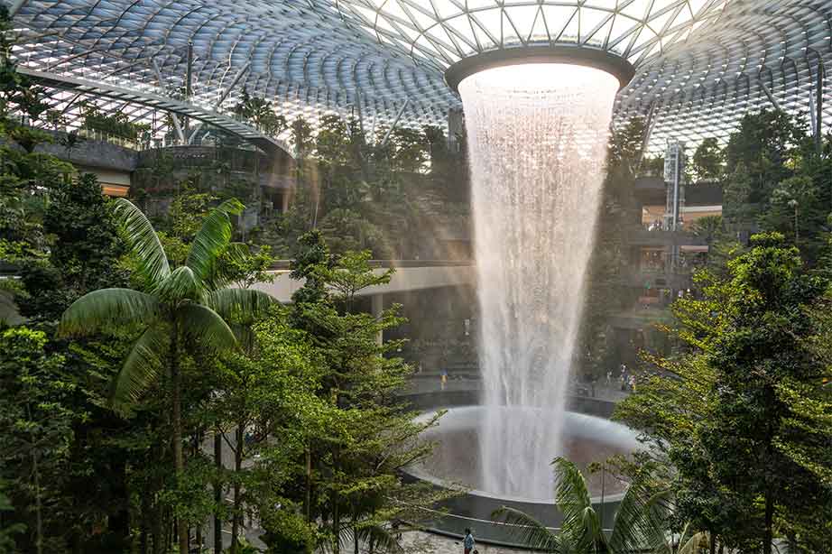 changhi airport singapore fontein