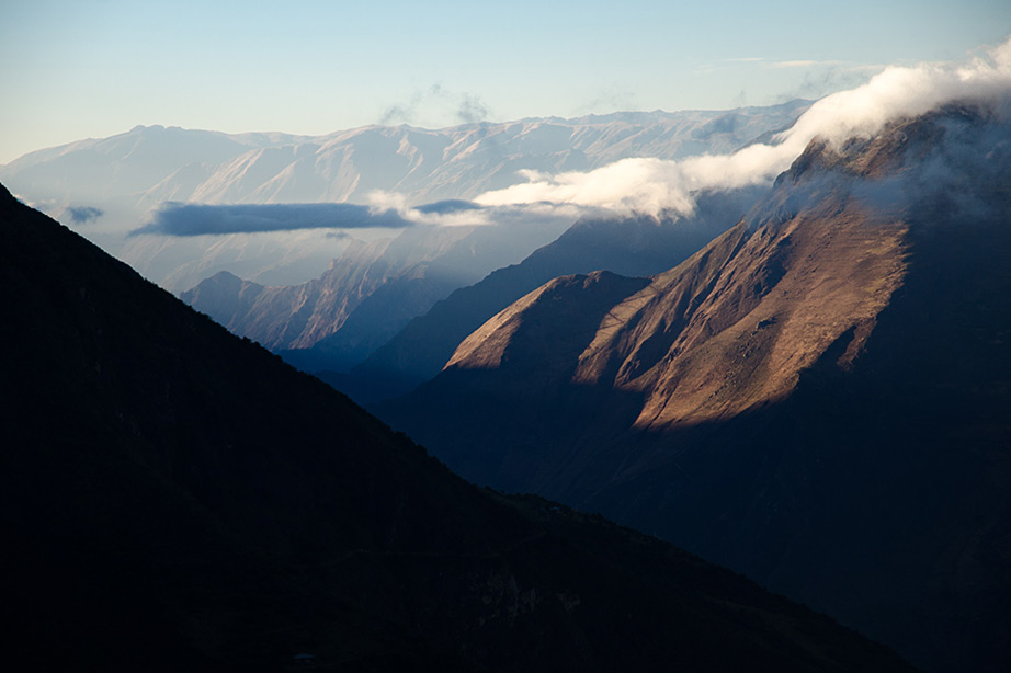 Uitzicht over Sacred Valley in Peru