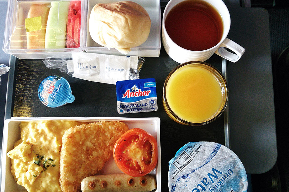 Het vliegtuig eten van singapore airlines