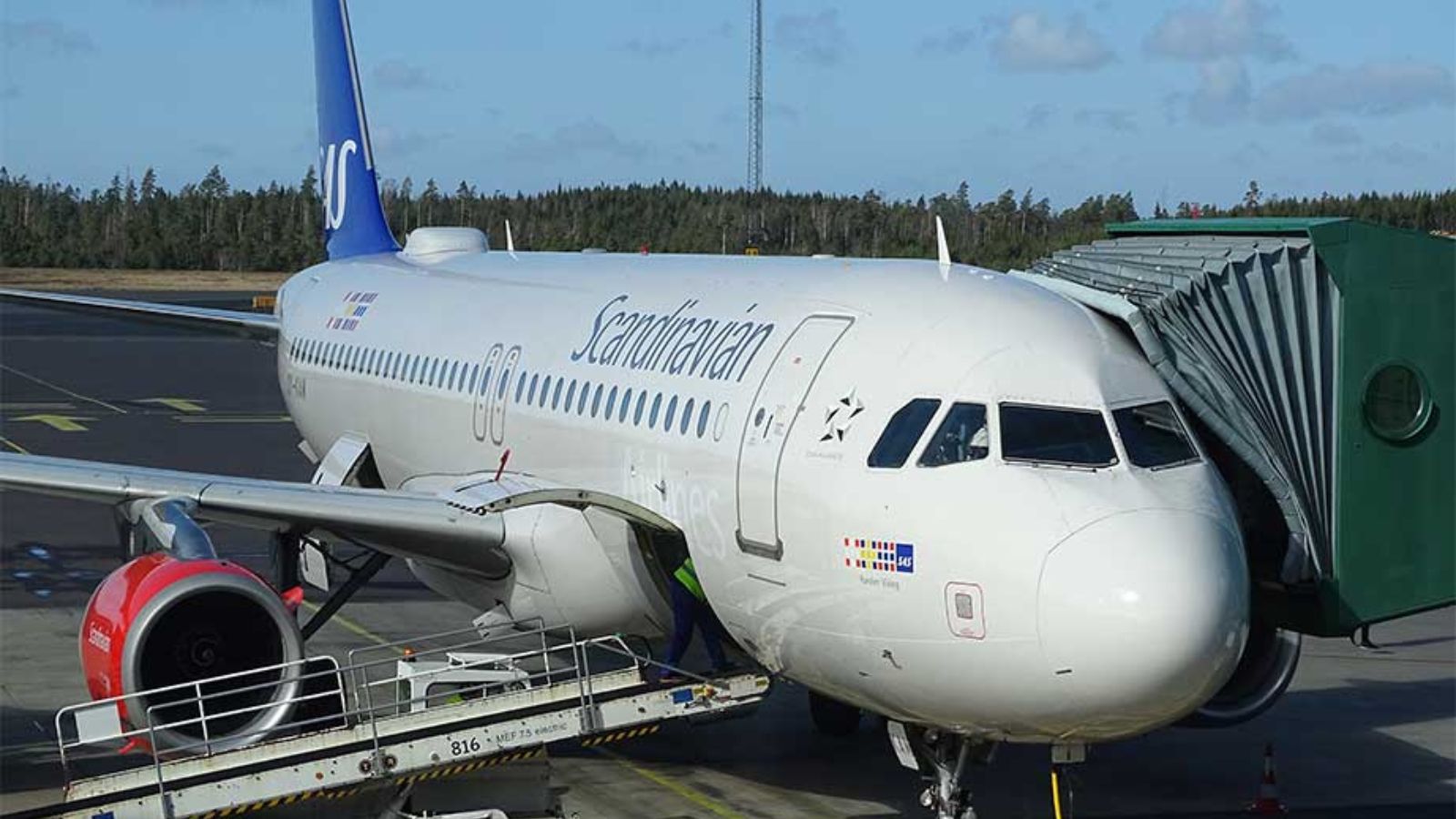 Scandinavian Airlines (SAS) vliegtuig vertraging