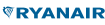 Ryanair logo, Europese low-cost luchtvaartmaatschappij.