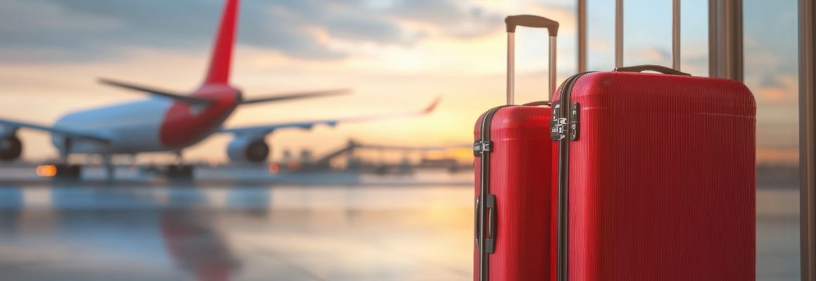 Amerikaans vliegveld en koffers